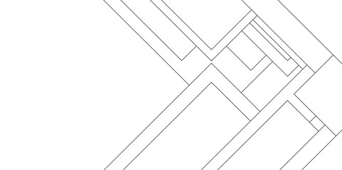 Abstract architectural background with geometric line pattern, Paper geometric composition with abstract lines, Mock-ups paper isolated on white background, Industrial construction design of houses.