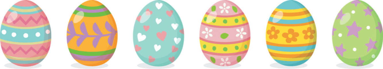 イースターの卵のラインイラスト