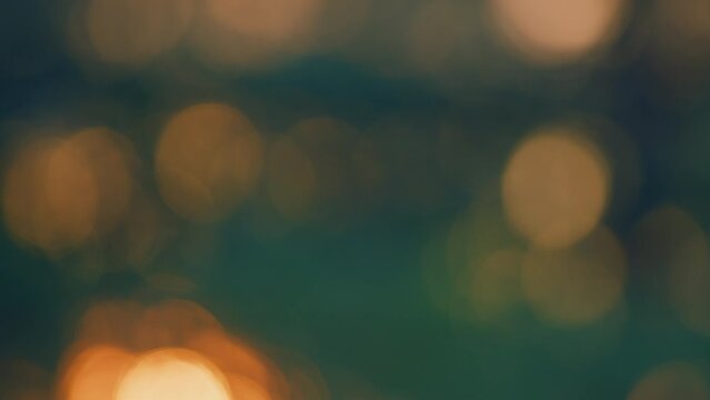 Sun Flares And Beams Through Foliage. Nature Bokeh Abstract Defocus Background In Sunny Summer Day. Blur.