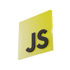 3d rendering illustration of JavaScript badge isolated on transparent background - 702531505