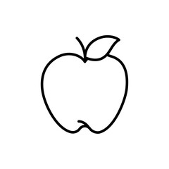 Apple outline icons, minimalist vector illustration ,simple transparent graphic element .Isolated on white background