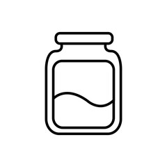 Jar outline icons, minimalist vector illustration ,simple transparent graphic element .Isolated on white background