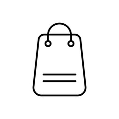 Fototapeta premium Shopping bag outline icons, minimalist vector illustration ,simple transparent graphic element .Isolated on white background
