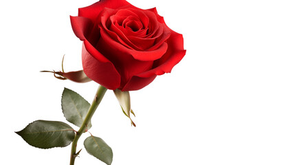 red rose isolated on white background - Powered by Adobe