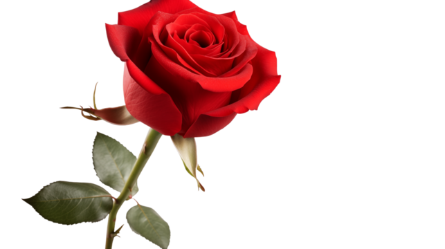 red rose isolated on white background