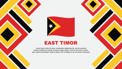 East Timor Flag Abstract Background Design Template. East Timor Independence Day Banner Wallpaper Vector Illustration. East Timor