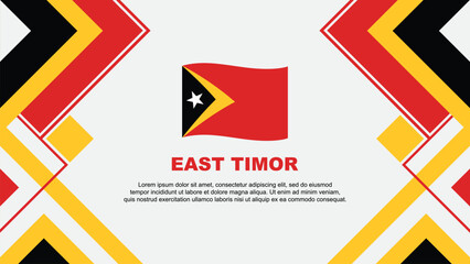 East Timor Flag Abstract Background Design Template. East Timor Independence Day Banner Wallpaper Vector Illustration. East Timor Banner