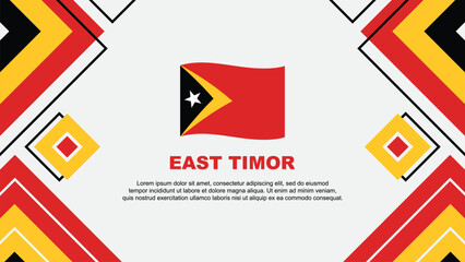East Timor Flag Abstract Background Design Template. East Timor Independence Day Banner Wallpaper Vector Illustration. East Timor Background