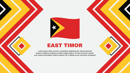 East Timor Flag Abstract Background Design Template. East Timor Independence Day Banner Wallpaper Vector Illustration. East Timor Design