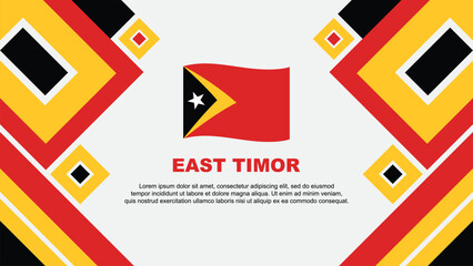 East Timor Flag Abstract Background Design Template. East Timor Independence Day Banner Wallpaper Vector Illustration. East Timor Cartoon