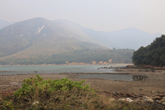 the landscape of coastal shoals, tai o, hk Dec 30 2023