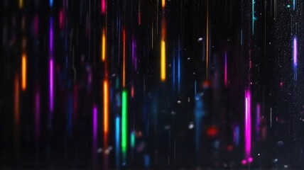 Scene with neon rain (background)