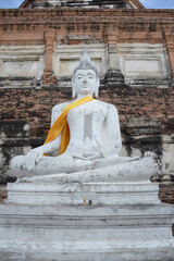 statue of buddha in wat suthat temple, ayutthaya, bangkok, thailand.