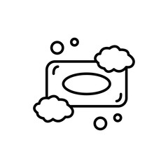 Bar soap outline icons, minimalist vector illustration ,simple transparent graphic element .Isolated on white background