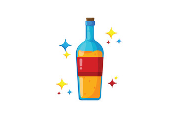 Wine Happy New Year Sticker