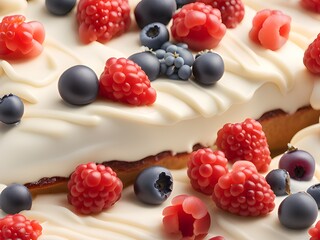 delicious homemade cake with berries