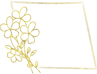  Gold Floral Doodle Borders and Frames.