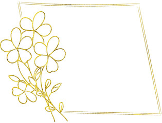  Gold Floral Doodle Borders and Frames.