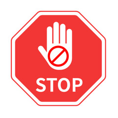 stop hand sign