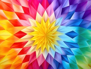 Kaleidoscopic background with intricate patterns formed by LGBTQ+ pride colors, creating a mesmerizing visual effect