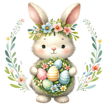 Easter Bunny, Bunny Clipart, water color, cute bunny, baby bunny, easter day, easter clipart