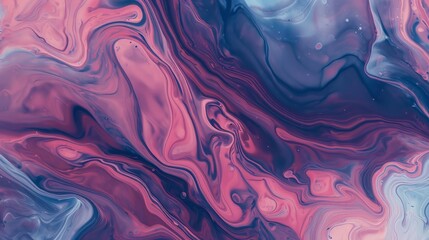 purple, blue, pink abstract colorful psychedelic organic liquid paint ink marble texture background design. dark fluent surface wave movement mix random pattern. creativity flow painting concept.