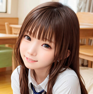 日本人のかわいい女子高校生の画像生成AI	