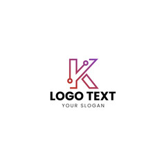 Letter K modern logo design vector 