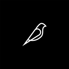 Bird Monoline logo vector design modern 