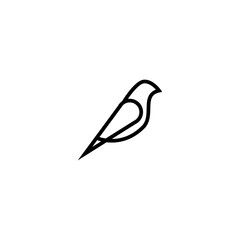 Bird Monoline logo vector design modern 