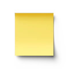 Foto op Canvas yellow sticky note on isolate transparency background, PNG © KimlyPNG