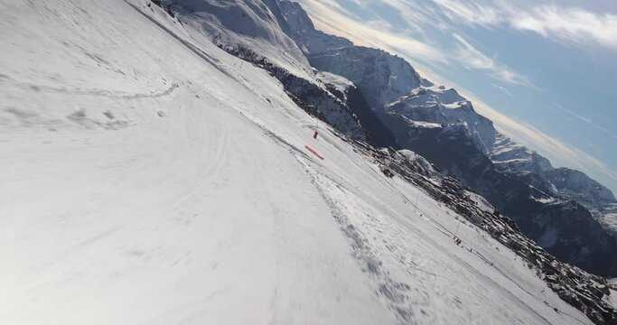 Skiing in the Alps