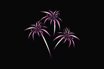 Fototapeta na wymiar Firework New Year Sticker Design