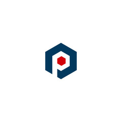 p modern logo design vector