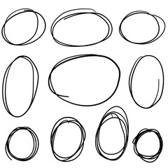 Doodle circle frame set