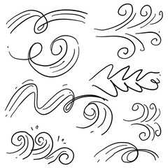 Fototapeta premium Doodle wind blows