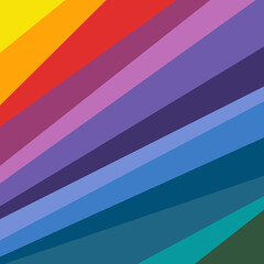 Bright Rainbow Geometric Diagonal Stripes