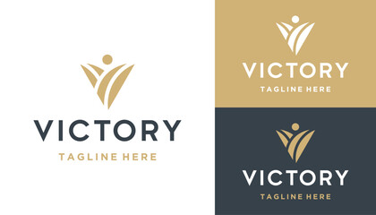 Golden Initial Letter V Monogram Human Pattern For Business Brand Inspiration Logo Design.