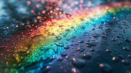A rainbow with a translucent effect.