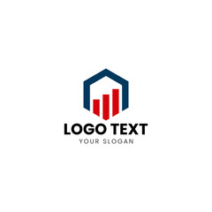 Finance modern logo design vector graph profit 