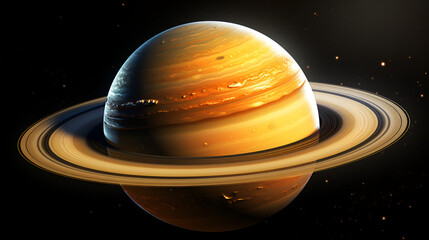 Realistic picture of saturn planet