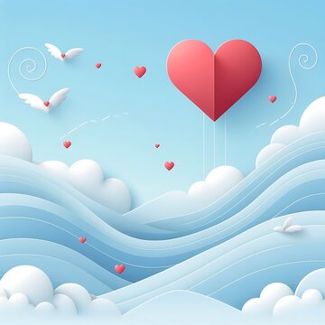 Valentine's Day banner. hearts in the blue sky
red ballonon and white snowy on christmas
Beautiful blue clouds in the sky
there is a cartoon style sky and the moon
