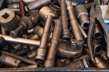 some hardware tools at horizontal composition