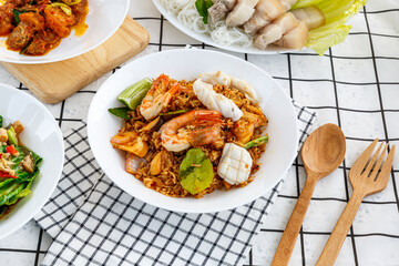 Seafood Tom Yum Fried Rice.