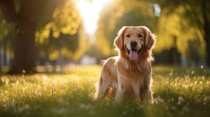 golden retriever in park