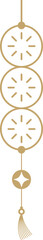Golden chinese hanging coin illustration