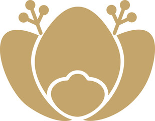 Golden cherry blossom flower illustration