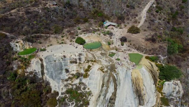 Hierve el Agua, thermal spring in the Central Valleys of Oaxaca, Mexico