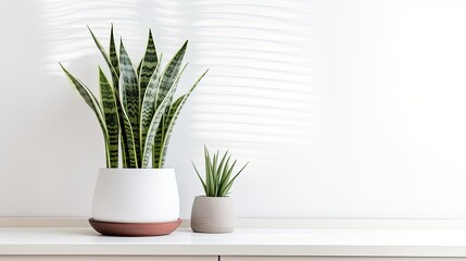 snake plant sansevieria in minimalist room