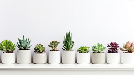 Obraz premium succulents Various Types in minimalist room